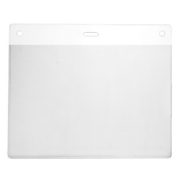 Karteo Card Sleeves A6 Format [Pack of 50] Vinyl ID Sleeves 148 x 105 mm Horizontal Transparent as ID Card Holder for ID Cards