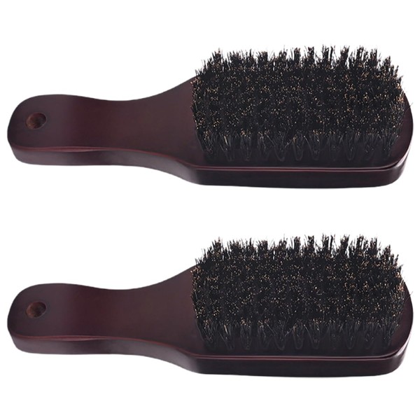 Healeved Thick Curly Hair Styling Men's Barber Fade Brush 2pcs
