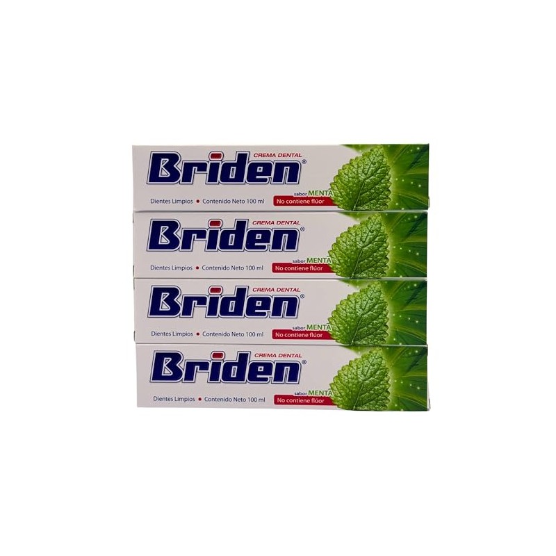 CREMA DENTAL SIN FLÚOR BRIDEN PAQ.3 PIEZAS DE 100 ML