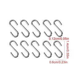Pack of 100 Mini S Connectors S-shaped Wire Hooks for DIY Crafts Hanging Jewellery Key Rings and Tags