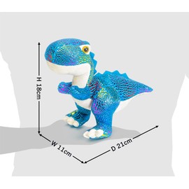 Mousehouse Gifts Cute Blue Plush Dinosaur Toy (Dims: 18cm x 11cm x 21cm)