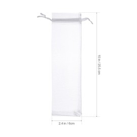 50pcs Hand Fan Bags Drawstring Organza Bags Folding Fan Dust Bag Small Candy Gauze Bag Clear Pouches for Candy Jewelry Party Wedding Favor(White)