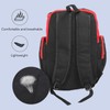 Basketball Backpack Black Red Multifunctional Large Capacity with Multiple Storage