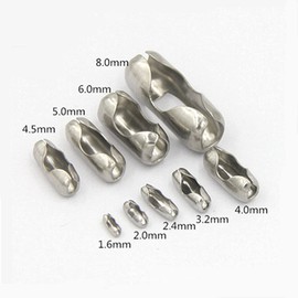 Cheeroyal 4.5mm Stainless Steel Replacement Vertical Roman Roller Blind Ball Chain Cord Connector Clips (15)