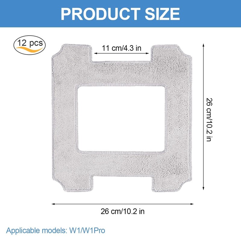 YBVABE Cleaning Pads Compatible with ECOVACS WINBOT W1, W2, W2