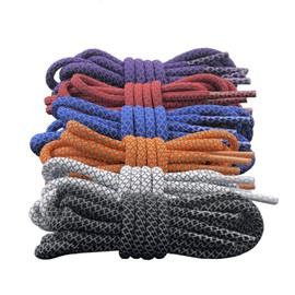 GxxBxx 6 Pairs Round Shoe Laces Reflective (43 inches/110cm)