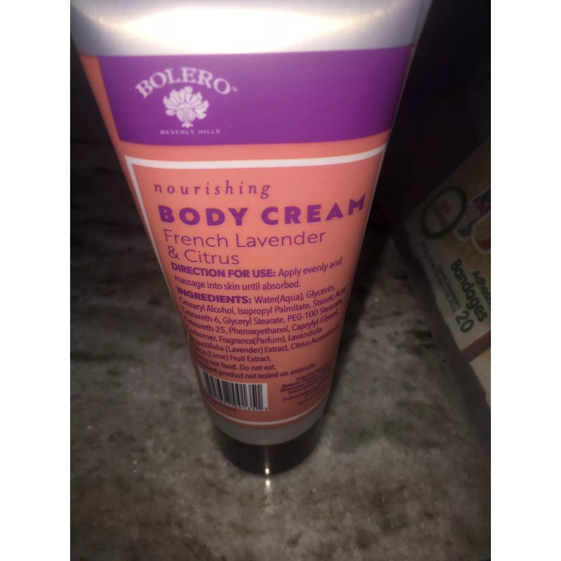 Bolero Beverly Hills Lavender and Citrus Body Cream, 3.5 fl.oz-BRAND