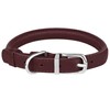 OOPSDOGGY Rolled Leather Dog Collar Soft Roll Collars for Small