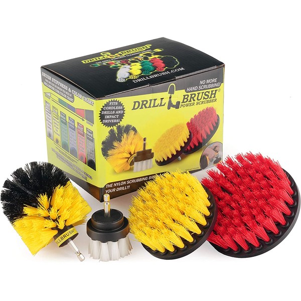 Drillbrush Drill Brush Scrub Brush Drill Attachment Kit - Drill Powered Cleaning Brush Attachments - Time Saving Cleaning Kit – Our Drill Brush Attachment kit is Great for Cleaning Tile and Grout