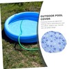 Kisangel 122cm Round Pool Cover Outdoor Pool Protective Strong Polyester