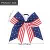 American USA Flag Cheer Bows for Girls,Red White and Blue