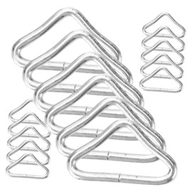 Mikinona 35pcs High Strength Metal Trampoline Buckle Rings Durable Triangle Buckles for Trampoline Repair Replacement Use Secure Connection for Physical Activity