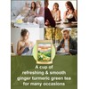 TeeLux Ginger Turmeric Green Tea Bags, Smooth Steamed Green Tea