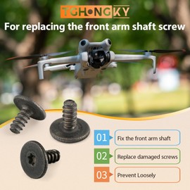 TGHongKy 6 Pieces Front Arm Axle Screws Replacement for DJI Mini 3 Pro/Mini 3 Drone Front Axle Screws Repair Parts for DJI Mini 4 Pro with T5 Screwdriver