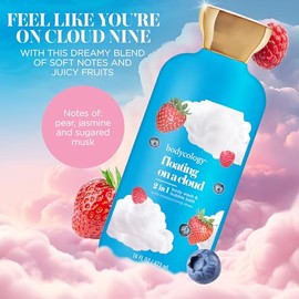 Bodycology 2 en 1 Body Wash Baño de Burbujas, Floating On A Cloud, 16 fl oz