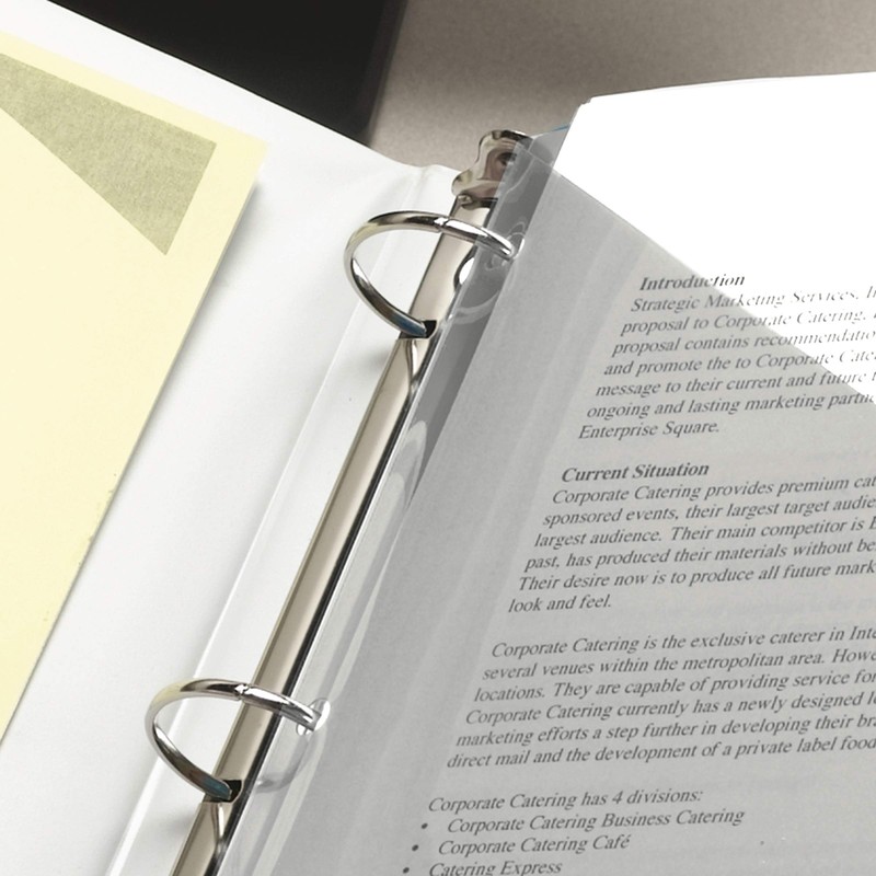 Smead Organized Up Poly Translucent Slash File Jacket, Three-Hole Punched,