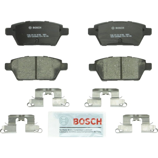 BOSCH BC1161 QuietCast Premium Ceramic Disc Brake Pad Set - Compatible With Select Ford Fusion; Lincoln MKZ, Zephyr; Mazda 6; Mercury Milan; REAR