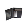 ID Card Holder, Black + note and coin compartment, Elegant
