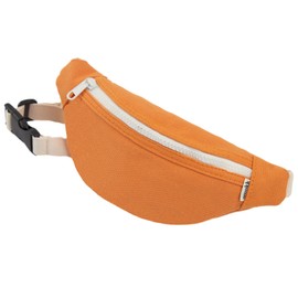 amokk Canvas Fanny Pack for Kids Crossbody Bag for Unisex Toddler Waist Purse for Boys Girls (Orange)
