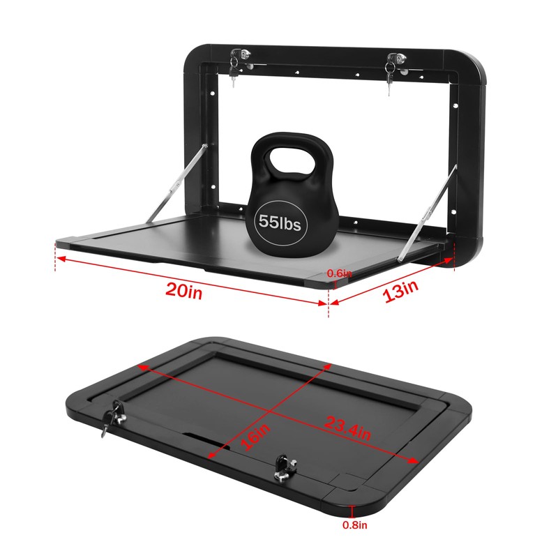 HWHongRV Foldable RV Picnic Tables Campervan Picnic Wall Mounted Table,