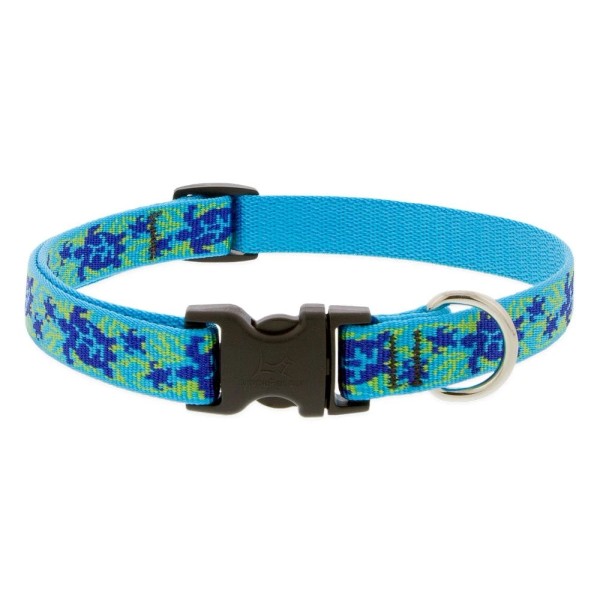 LupinePet Originals 3/4" Turtle Reef 9-14" Adjustable Collar for Small
