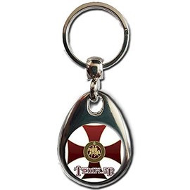 KAZMUGZ KNIGHTS TEMPLAR CROSS KEYRING. The cross emblem of The Templar Knights keyring Heavy quality metal gift keyring. Double sided keychain. Can be used as a car hanging and bag charm