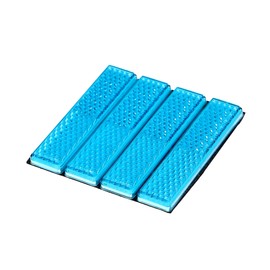 Amon 6966 Reflectors (Blue), Approx. 2.5 x 0.6 inches (64 x 15 mm), Thickness Approx. 0.2 inches (6 mm), 1 Sheet of 4 Pieces, Improves Visibility at Night, for Motorcycles, Bicycles