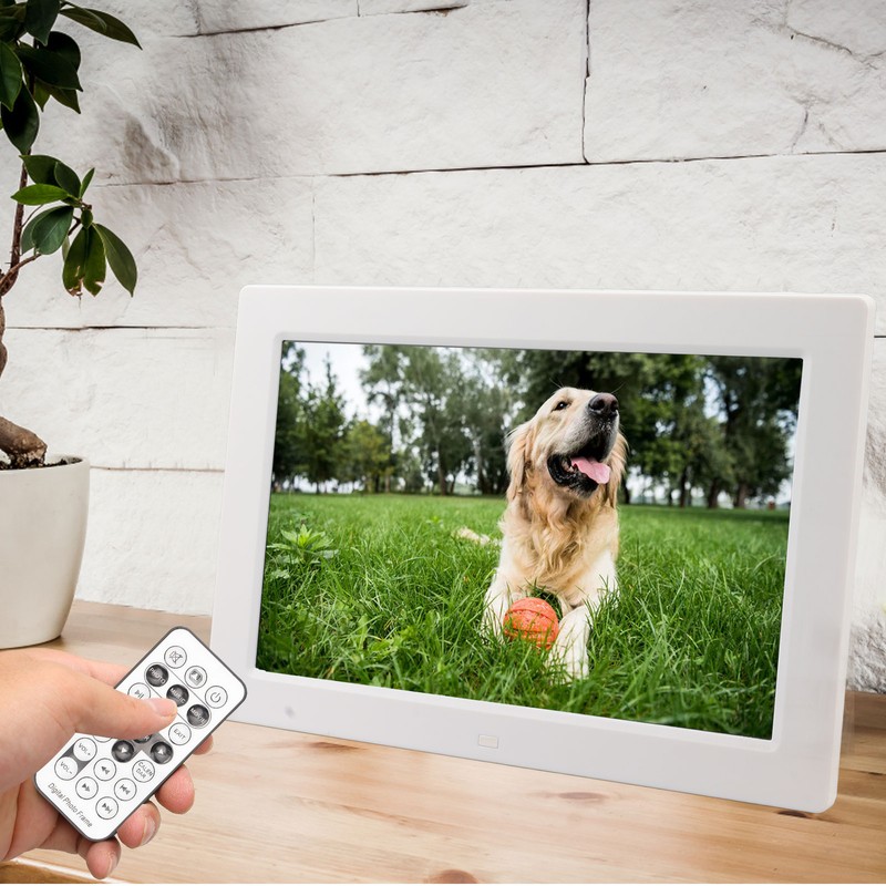 10in Digital Photo Frame White Human Body Induction HD Electronic