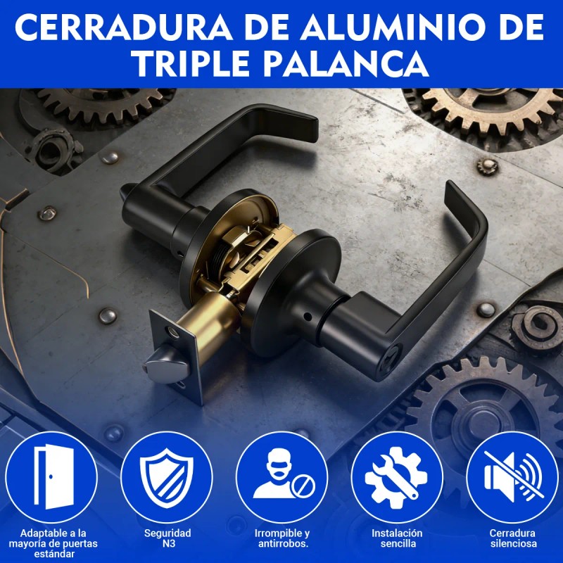 2pzas Chapas Puertas De Aluminio Y Madera Izquierda/derecha
