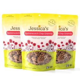 Jessica’s Butterscotch Chip Granola - Handmade, Gluten-Free, Whole Grain, 11oz (3 Pack)