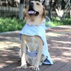 MAMORE Dog Raincoat, Reversible Waterproof Hooded Reflective Lattice Lining Double