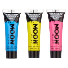 Face & Body Paint by Moon Glow - Pansexual Set - Water Based Face Paint Makeup for Adults, Kids - 12ml