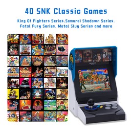 UNICO NEOGEO Mini Arcade International Version, 40 Pre-Loaded Classic SNK Games:The King of The Fighters / Metal SLUG and More, Built-in Clearly 3.5LCD Screen, HDMI and 2 Gamepad Ports