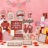 Moucuny 24 Pcs Valentine's Day Tiered Tray Decor Set Farmhouse