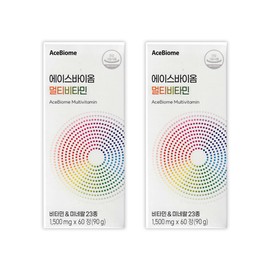 AceBiome Multivitamin Vitamins & Minerals 23 Types 1,500mg x 60 Tablets 2 Boxes / 에이스바이옴 멀티비타민 비타민&미네랄 23종 1,500mg x 60정 2박스