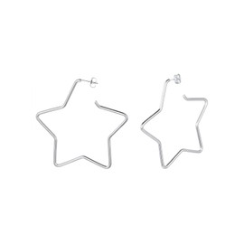 Star Hoop Earrings for Women Stainless Steel Geometric Earring Hoops Fashion Jewelry