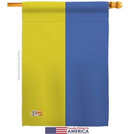Ukraine House Flags Pack Regional Nationality Nation International World Country Particular Area USA Applique Small Decorative Gift Yard Banner Double-Sided Made In 28 X 40