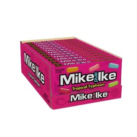 Mike and Ike Tropical Typhoon Candy 4.25 oz – Box of 12 – Chewy Fruit-Flavored Candies – Gluten Free, Fat Free