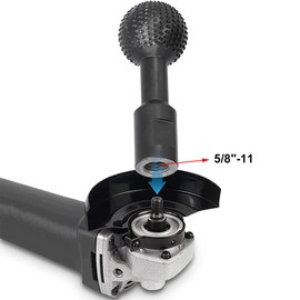 2 Pcs Sphere Rotary Burr with 5/8-11 Threads for 4 1/2 and 5 Inch Angle Grinder, Wood Carving Burrs for Carving Grinding Polishing Engraving