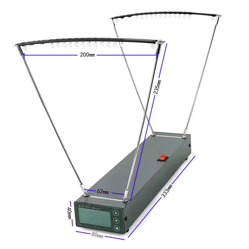 Velocimetry Speed Measuring Instrument 0-2000MPS Bow Velocity Measurement Tool Aluminum
