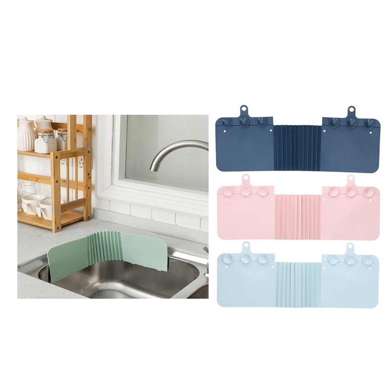 Sink Splash Guard, Foldable Waterproof TPR Water Splatter Shield with