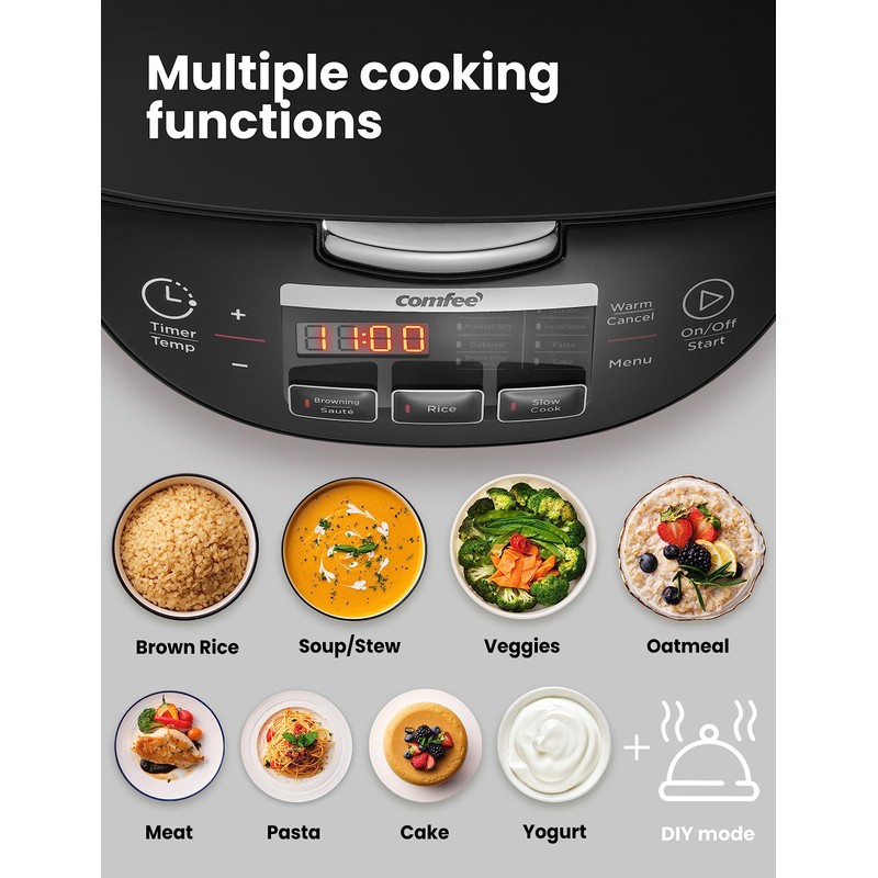 COMFEE' Rice Cooker, Japanese Large Rice Cooker with Fuzzy Logic