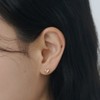 Gold&Deer 14K Goldfield Mini Plump Heart Earrings White Gold /