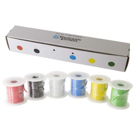 Hook Up Wire Kit Stranded 16 Gauge - Six 25 Foot Spools by EX ELECTRONIX EXPRESS