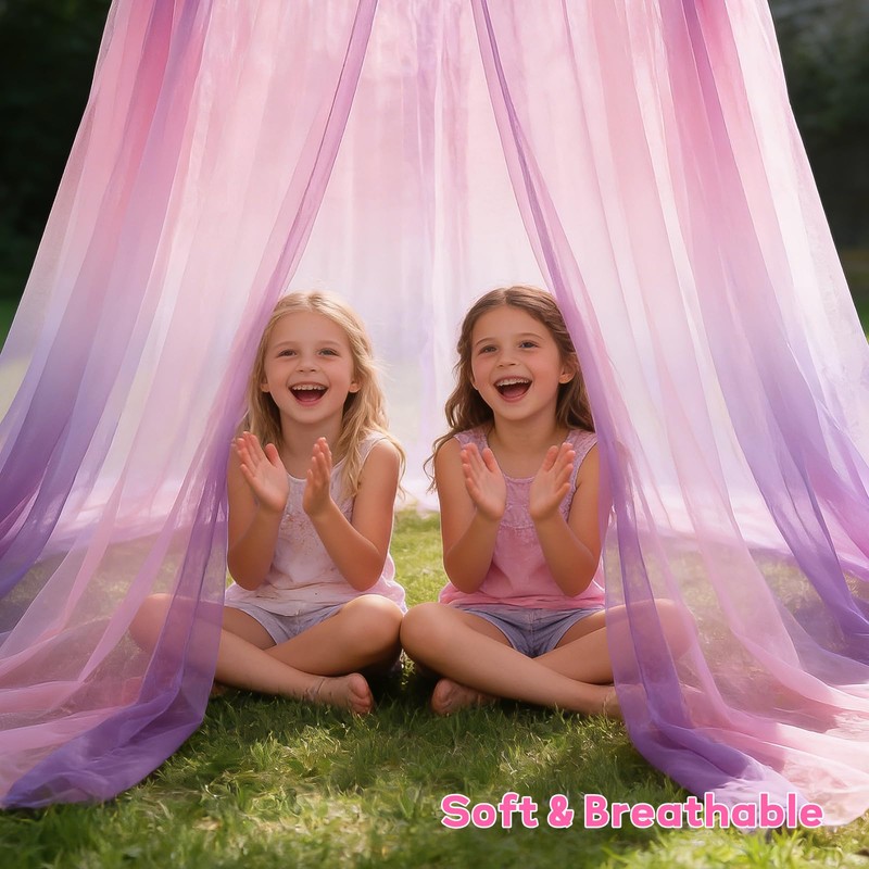 Mosquito Net Bed Canopy for Girls, Princess Bed Canopy Curtains