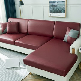 Large Soft Vinyl Upholstery Leather Fabric 1 Yard 56.3x36, 0.8mm Thick Pebbled Faux Leather for Craft Upholstery, Handbags, Sofas, Car Seats, Hair Bows, Earrings, Upholstery DIY Crafts (Wine Red)