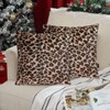 Hodeacc 6 Pack Leopard Printed Series Pillow Covers,Soft Plush Animal