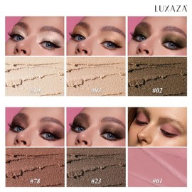 LUXAZA PRO BROWN NEUTRAL Eyeshadow Stick Makeup 6PCS Set, Metallic Shimmer Matte Cream Eye Shadow Eyeliner Brightener Pencil Crayon - BROWN NEUTRAL