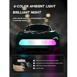 ANTSIR Mini RC Drift Car for Adults, 1/64 Scale Desktop Remote Control Cars with LED Lights, 4 * 4 Desk Drifting Crawler for Race, Hobby Gifts and Toys (Matte Green Concept Model)