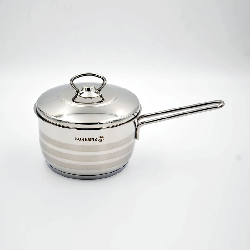 Korkmaz Classic Stainless Steel Covered Stockpot (2 quart)